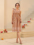 Printed Pure Cotton Fit & Flared Ethnic Dress